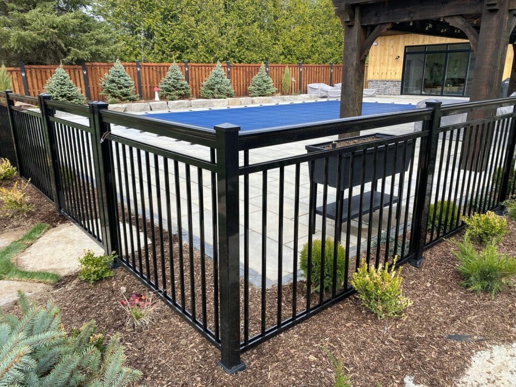 aluminum pool railings with pickets