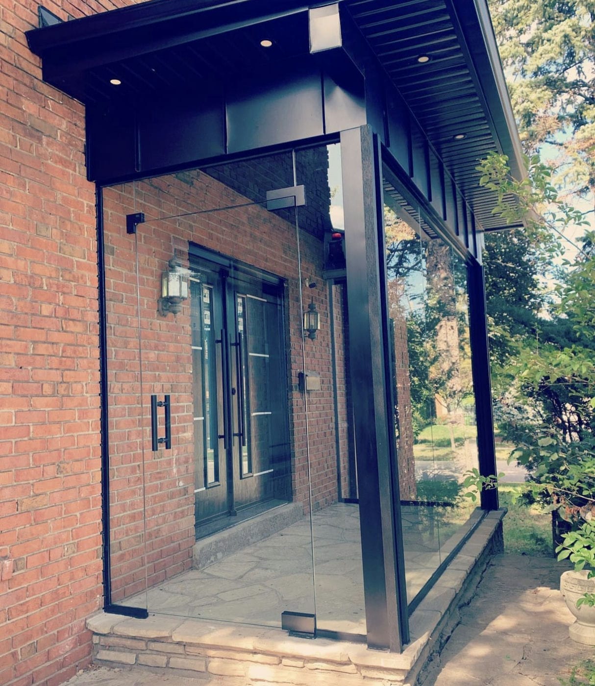 modern glass porch enclosure