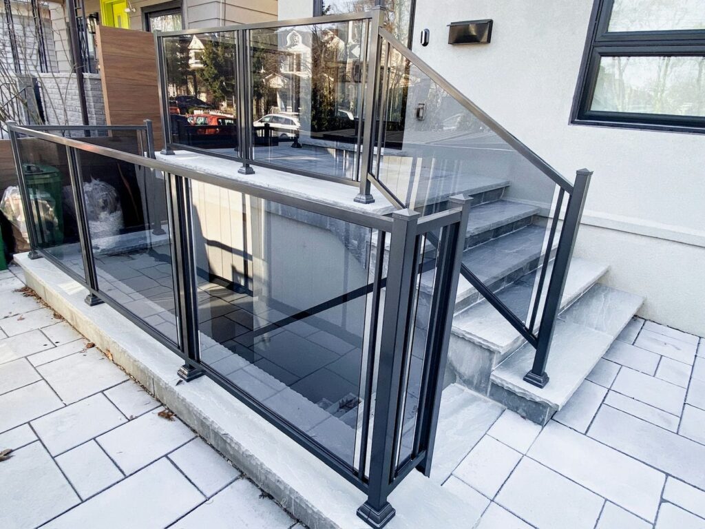 walkout basement glass railings walkout basement glass railings