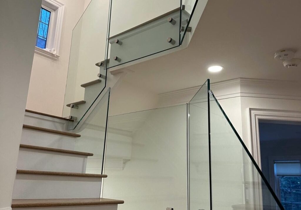 residential indoor glass railings