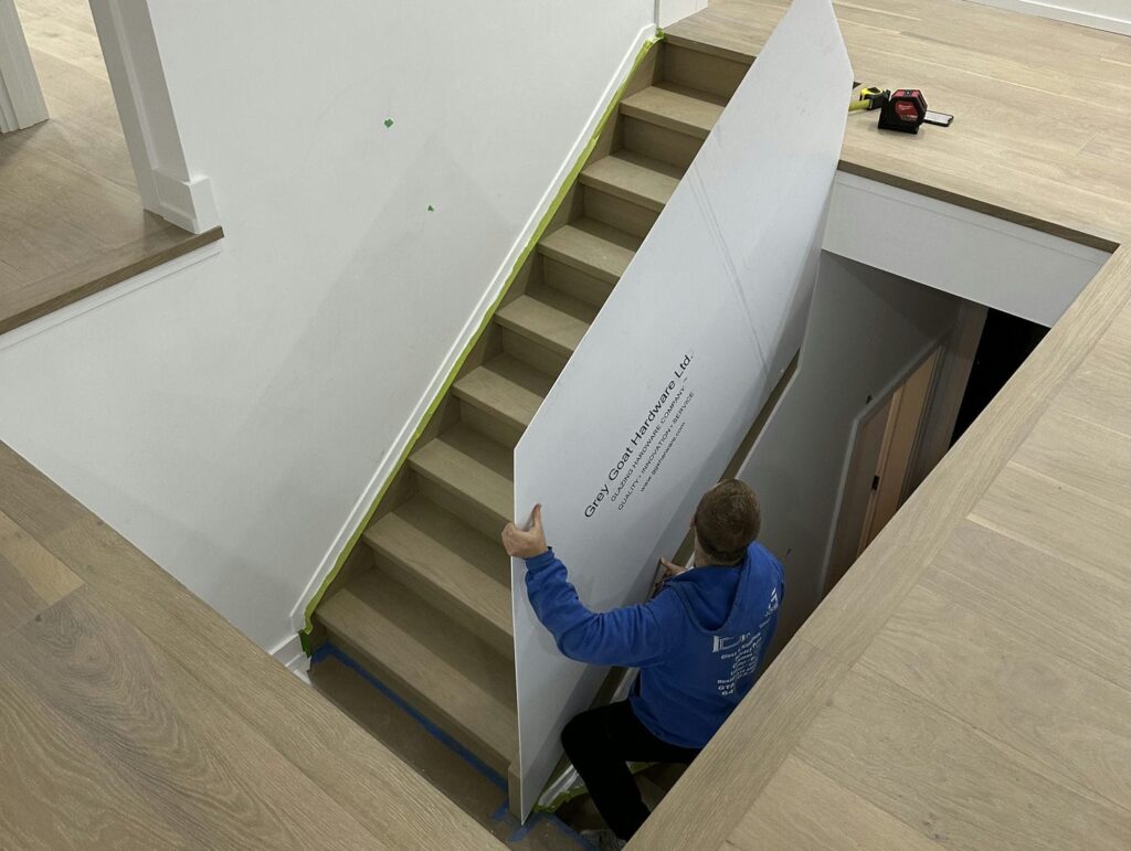 gta railings glass railings installer measuring fit for glass panel