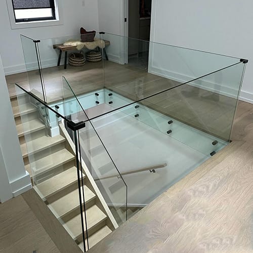 indoor glass railings