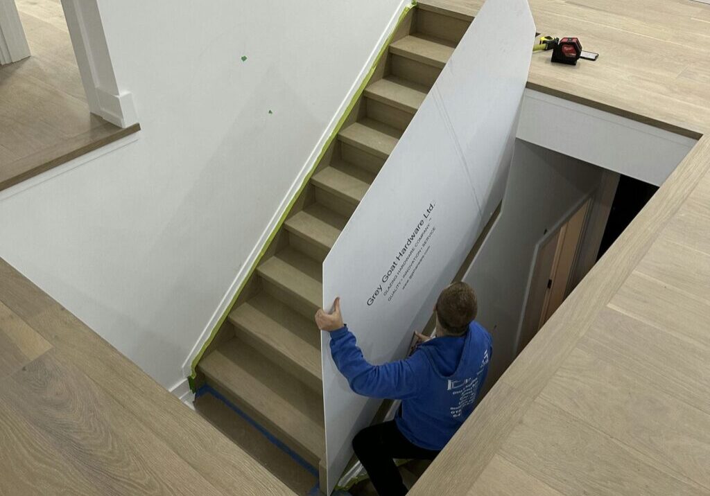 gta railings glass railings installer measuring fit for glass panel