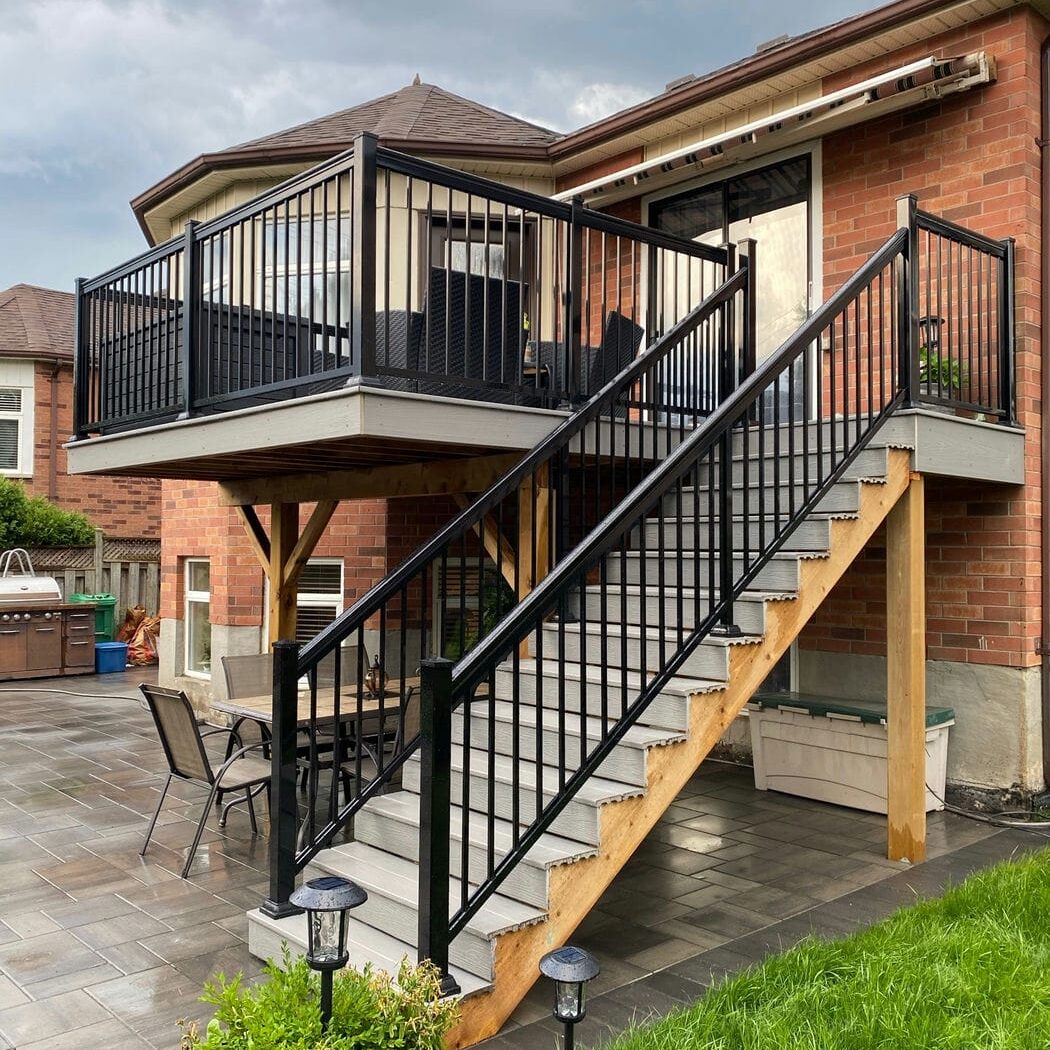 aluminum railings stairs