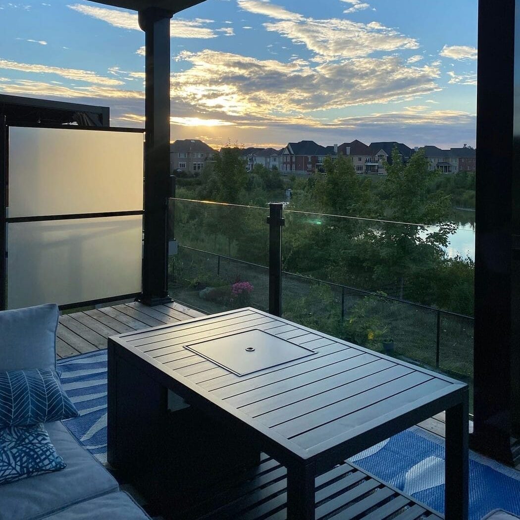 balcony patio railings with privacy panel