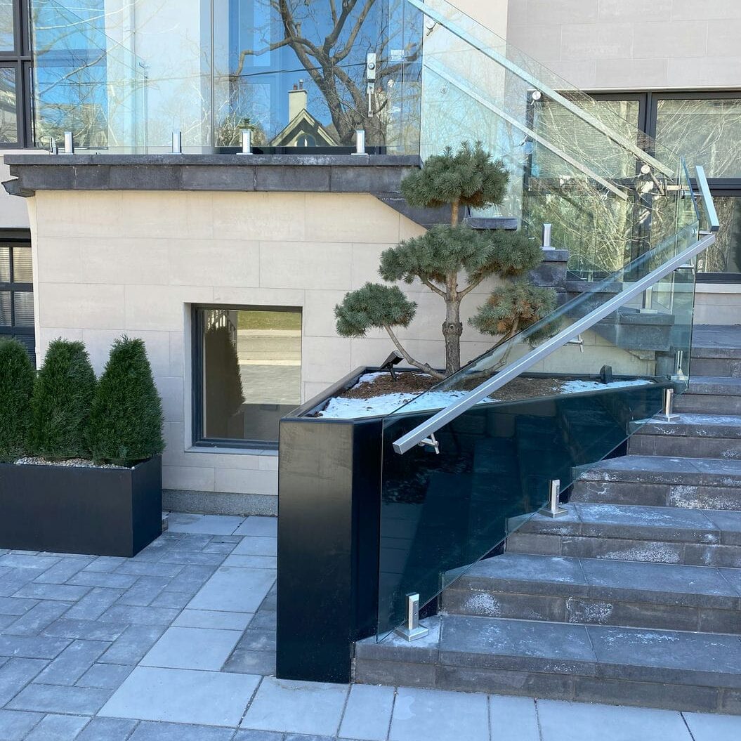 custom glass stair railings