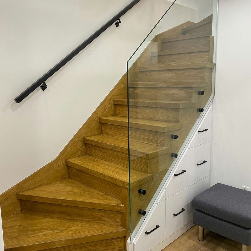 frameless glass indoor railings