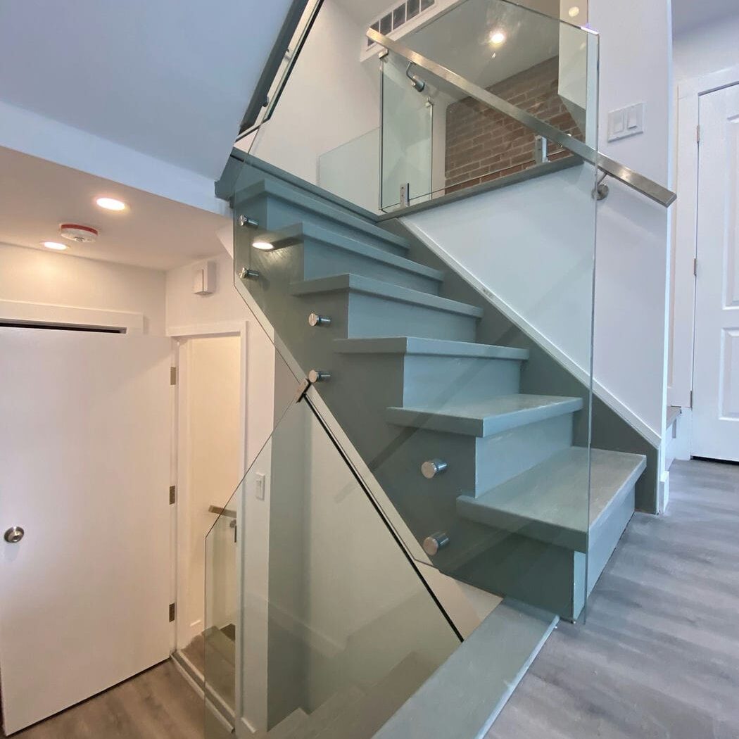 indoor glass railings