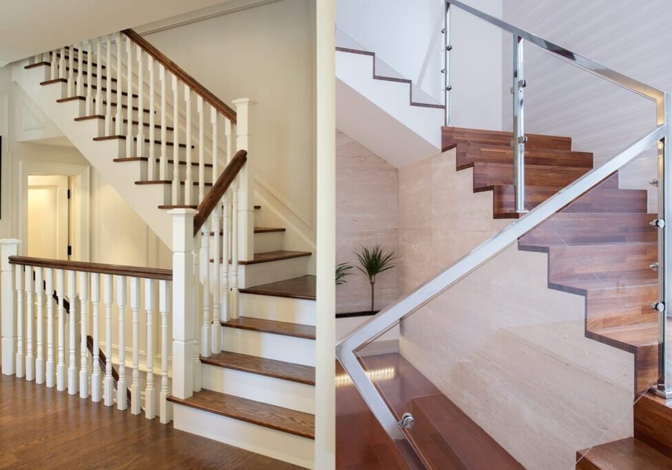 indoor glass railings vs wood railings comparison indoor glass railings vs wood railings comparison