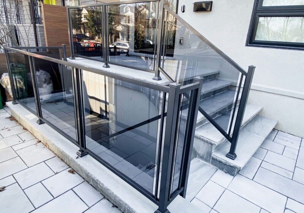 walkout basement glass railings walkout basement glass railings
